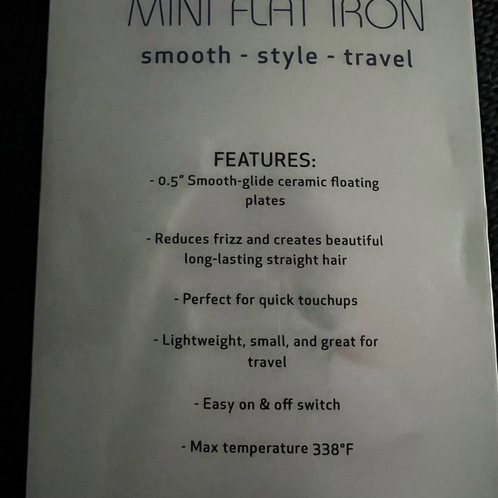 Viva Spa Smooth Style Travel Mini Flat Iron - Picture 2 of 2
